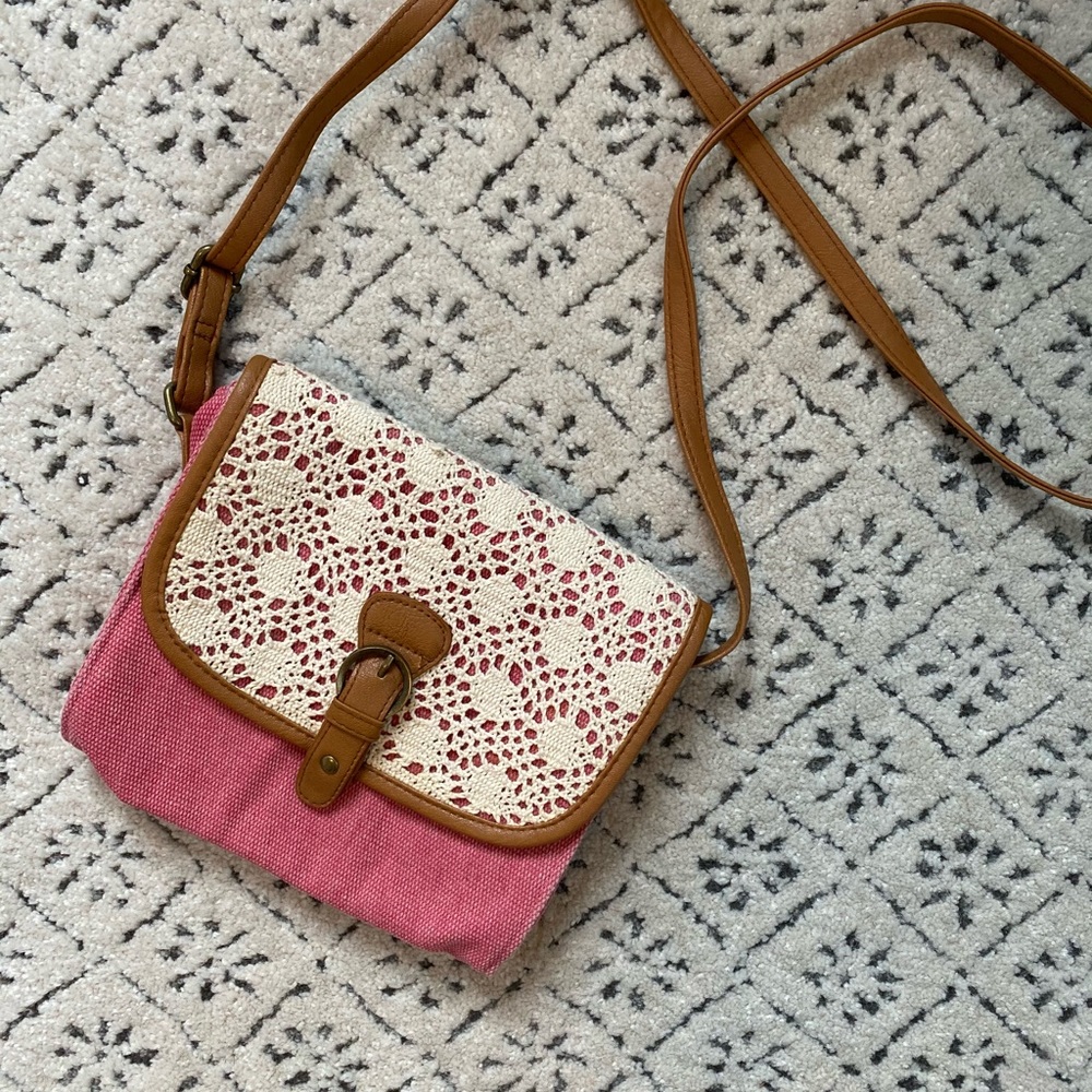 Boho Pink Crossbody Purse